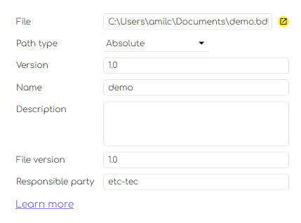BDS File Config