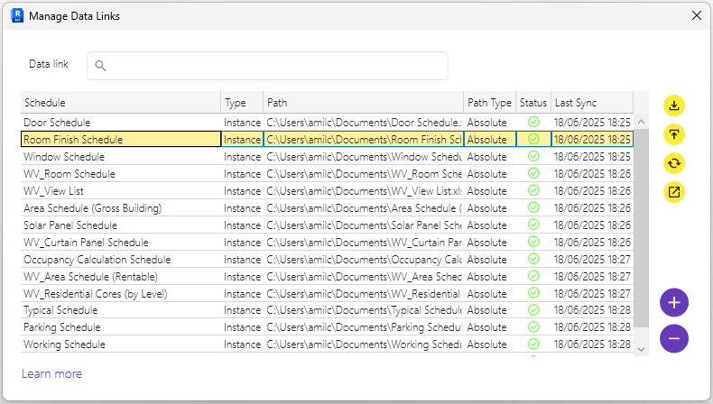 Manage Data Links